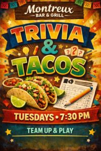 Tuesday Trivia & Tacos @ Montreux Bar & Grill
