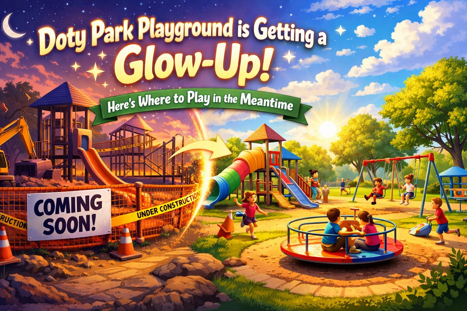 Doty Park Playground is Getting a Glow-Up! Here’s Where to Play in the ...