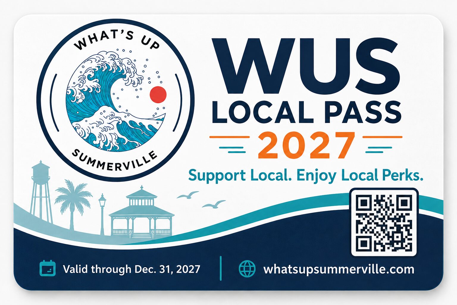 WUS Local Pass 2027 card — Support Local. Enjoy Local Perks.